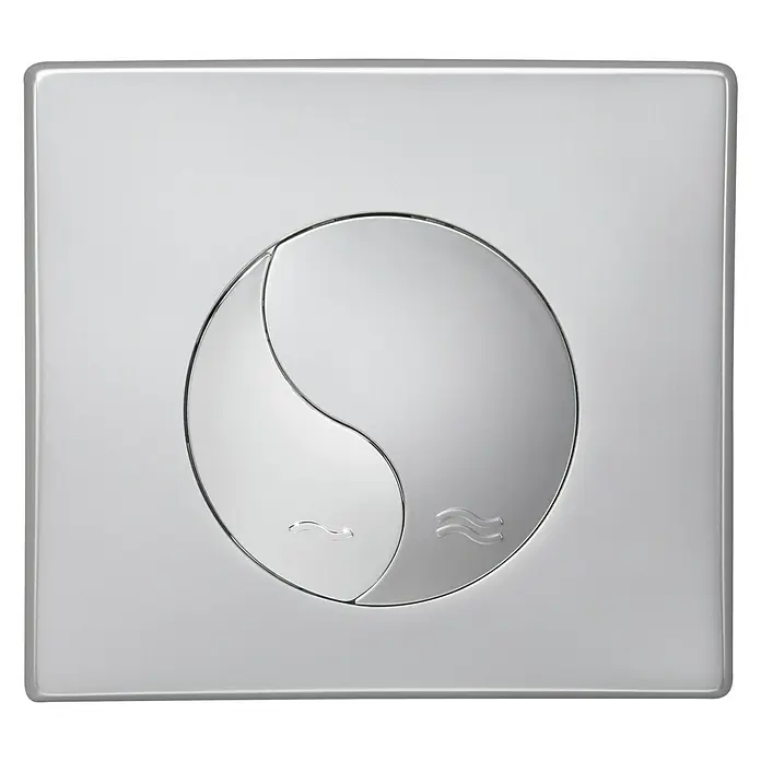 Siamp Betätigungsplatte Ying Yang - Chrom matt, 2-Mengen-Spülung