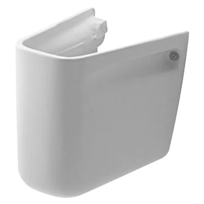 Duravit D-Code Waschbecken-Halbsäule - Keramik, Weiß - Vorderansicht