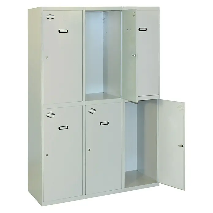 Simonrack Simonlocker Taquilla Prof. Tandem - L x An x Al: 50 x 90 x 180 cm, Número de puertas: 6 ud., Gris