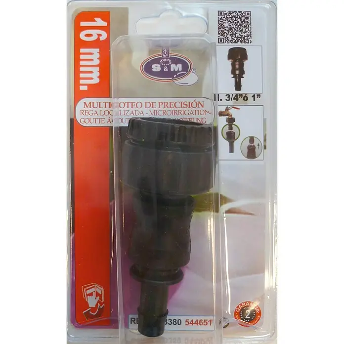 Conector automático para goteo - Diámetro: 16 mm
