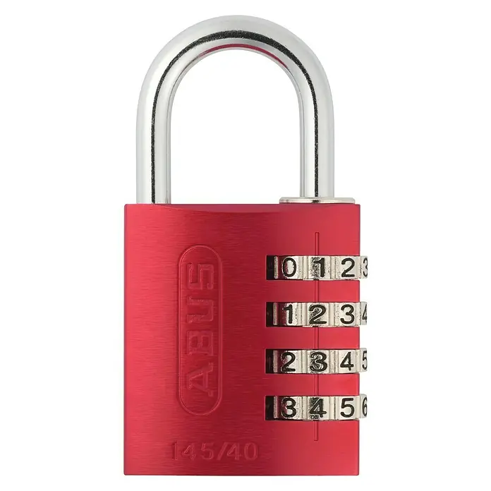 Abus Vorhängezahlenschloss 154/40 - B x L: 41,5 x 17,5 mm, Aluminium, Anzahl Zahlenrollen: 4 Stk., Blau
