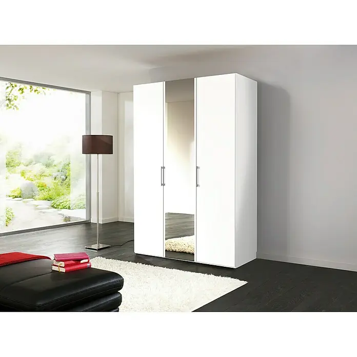 Express Möbel Drehtürschrank Brooklyn - L x B x H: 58 x 150 x 216 cm, Weiß, 1 Spiegel - Stimmungsaufnahme