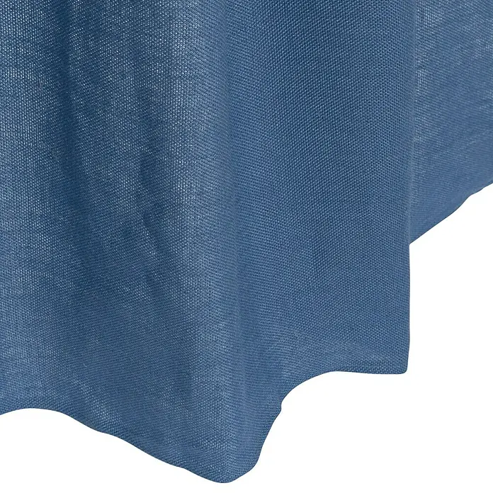 Cortina con ollaos Yute - 140 x 260 cm, Yute tintura, Azul