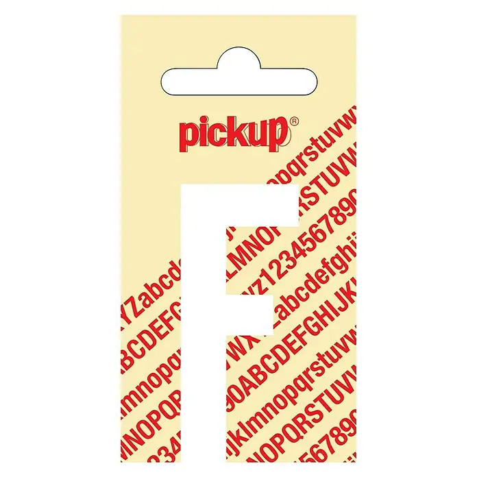 Pickup Naljepnica - Motiv: F, Bijele boje, Visina: 60 mm