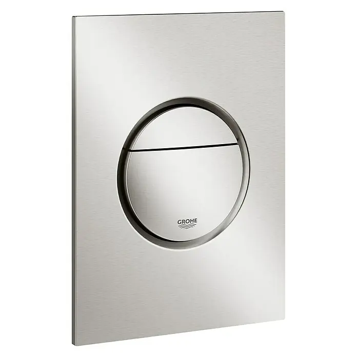 Grohe Betätigungsplatte Nova Cosmopolitan S - Supersteel, 2-Mengen-Spülung - Vorderansicht