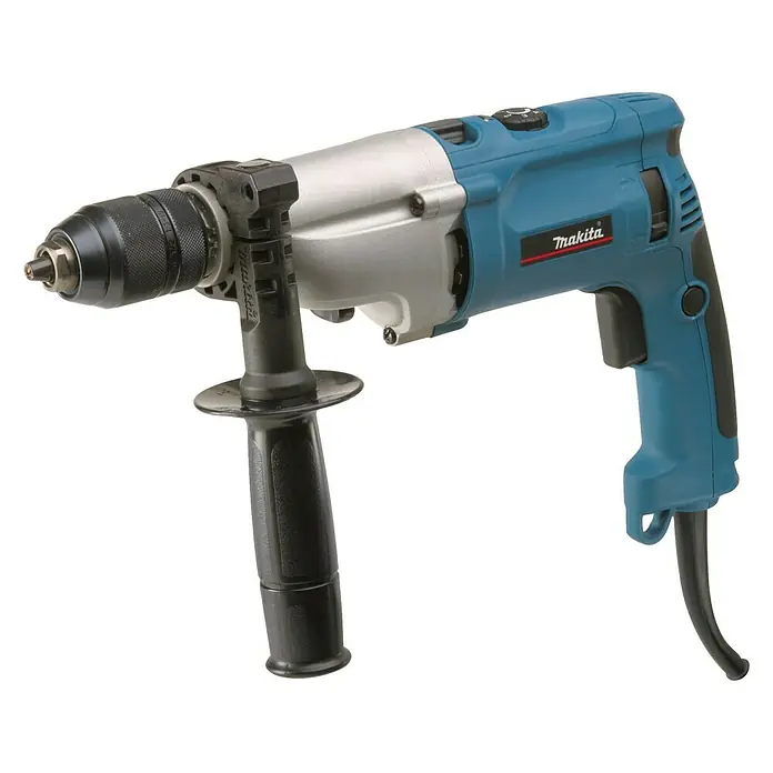 Makita Schlagbohrmaschine HP2071J - 1.100 W, Leerlaufdrehzahl: 0 U/min - 2.900 U/min - Vorderansicht