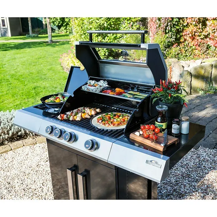 Kingstone Barbacoa de gas Cliff 350 - Número de quemadores: 3, Superficie parrilla: 59 x 45 cm, 13,5 kW