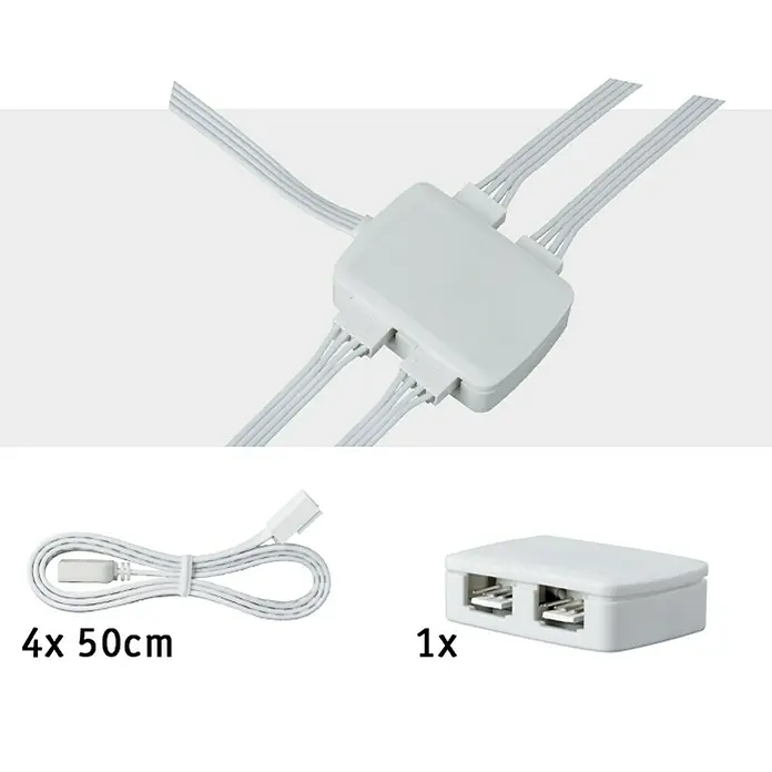 Paulmann Razdjelnik YourLED Junction-Box - Maksimalna snaga: 60 W, Plastika, Bijele boje