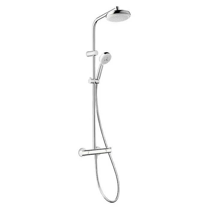 Hansgrohe MyClub Duschsystem Showerpipe 180 - Lochabstand: 75 cm - 85 cm, Anzahl Strahlarten: 3 Stk., Chrom