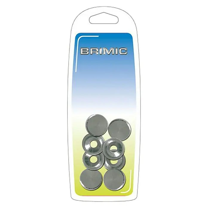 Micel Brimic Embellecedor liso - Diámetro exterior: 12 mm, Níquel, 4 piezas