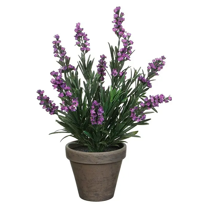 Planta artificial Lavanda - Altura: 33 cm, Violeta, Plástico