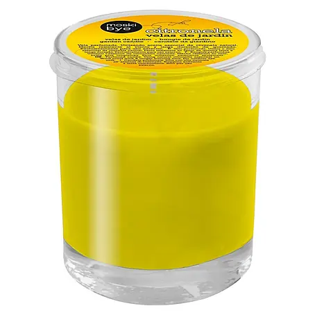 Vela de citronela en vaso de cristal