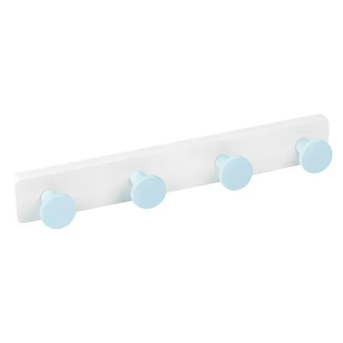 Nesu Perchero 9062 - L x An x Al: 41 x 6 x 5,5 cm, Plástico, Blanco/Azul
