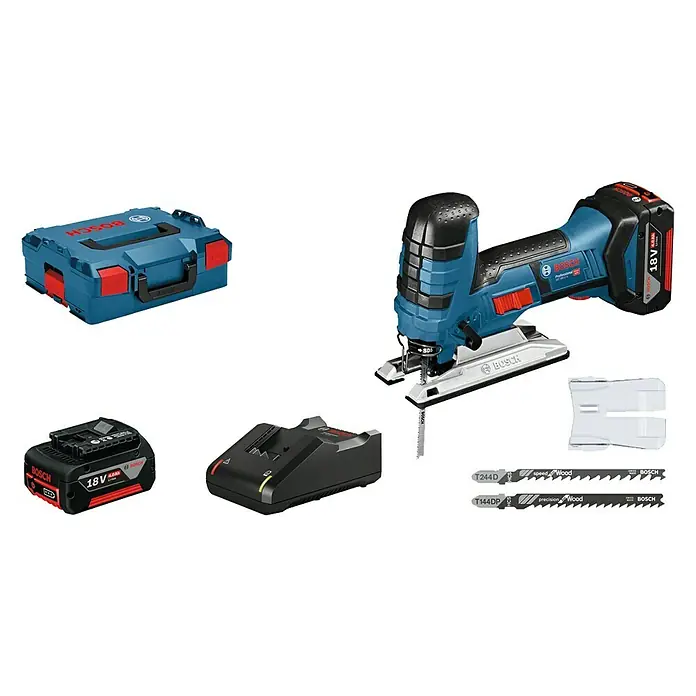 Bosch Professional Akku-Stichsäge GST 18 V-LI L-Boxx - 18 V, 2 Akkus, 4 Ah