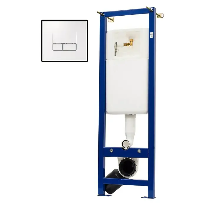 Siamp WC-Vorwandelement Smarty - 2-Mengen-Spülung, 14 x 36 x 115 cm - Vorderansicht