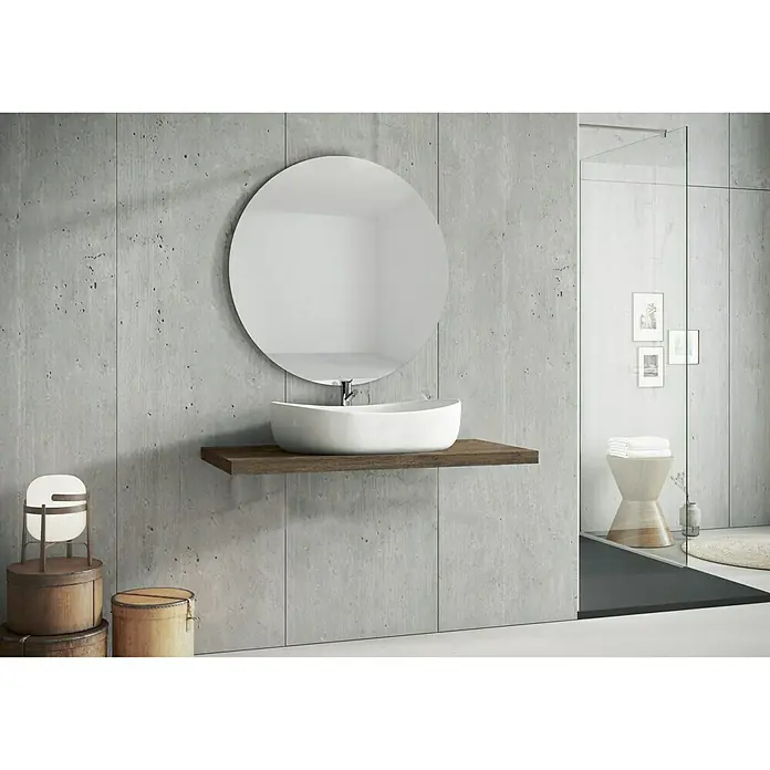 Encimera para lavabo Wood - L x An x Al: 51 x 80 x 4 cm, Wengué