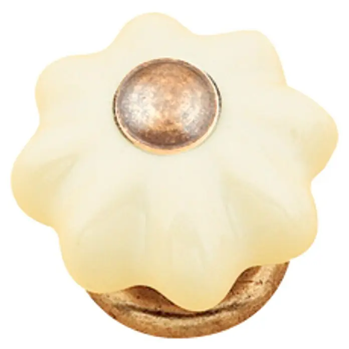 Nesu Pomo para muebles Gajos - Ø x Al: 33 x 30 mm, Porcelana