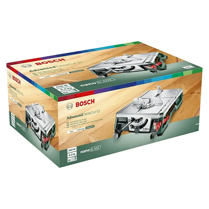 Bosch Sierra de mesa NanoBlade AdvancedTableCut 52 - 550 W, 0 r.p.m. - 8.200 r.p.m. - Vista de perfil izquierdo