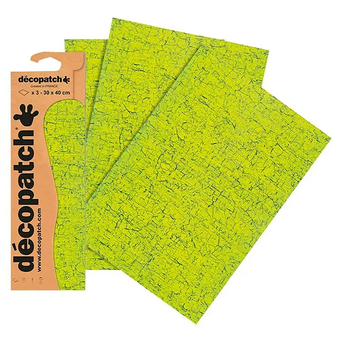 Décopatch Papel decorativo melan - Verde, 3 ud., 40 x 30 cm