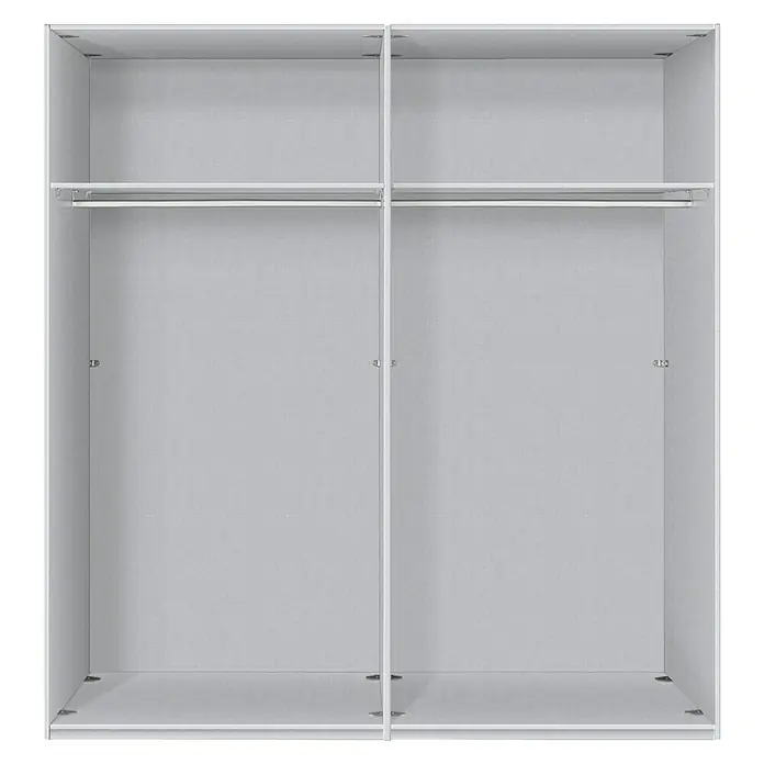 Express Möbel Drehtürschrank Brooklyn Landhaus - L x B x H: 58 x 200 x 216 cm, Weiß, Ohne Spiegel
