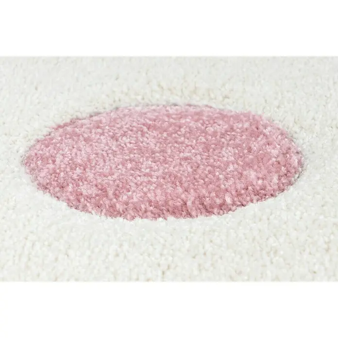 Kayoom Kurzflorteppich Wolke - Rosa, 150 x 80 cm, 100 % Polypropylen - Detailaufnahme
