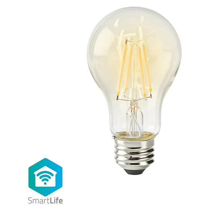 Nedis Smartlife LED-Leuchtmittel - 1 Stk., E27, 5 W, Warmweiß, Dimmbar - Vorderansicht