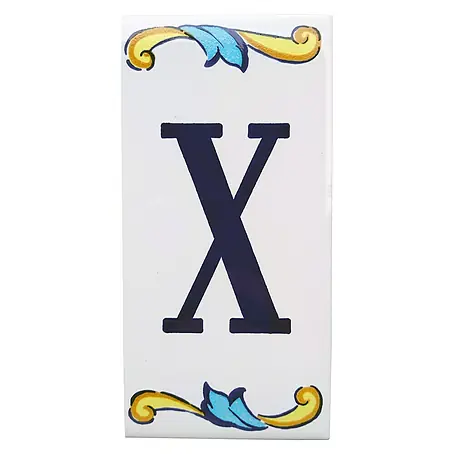 Azulejo de gres Letra X