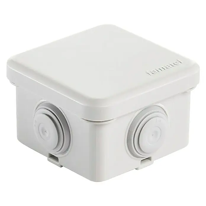 Famatel Caja de superficie estanca AcquaBOX - 5 x 7,8 x 7,8 cm, En pared, Gris