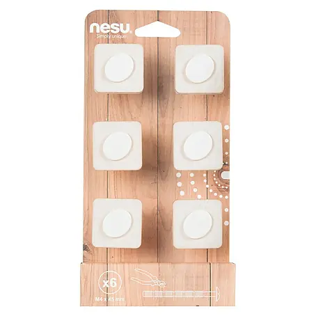 Nesu  Set de tiradores para muebles Cuadrado Shabby 6 uds.
