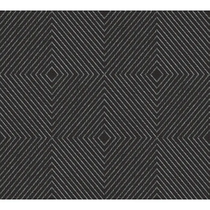 AS Creation Metropolitan Stories Vliestapete Kachel - Schwarz/Metallic, Grafisch, 10,05 x 0,53 m - Detailaufnahme