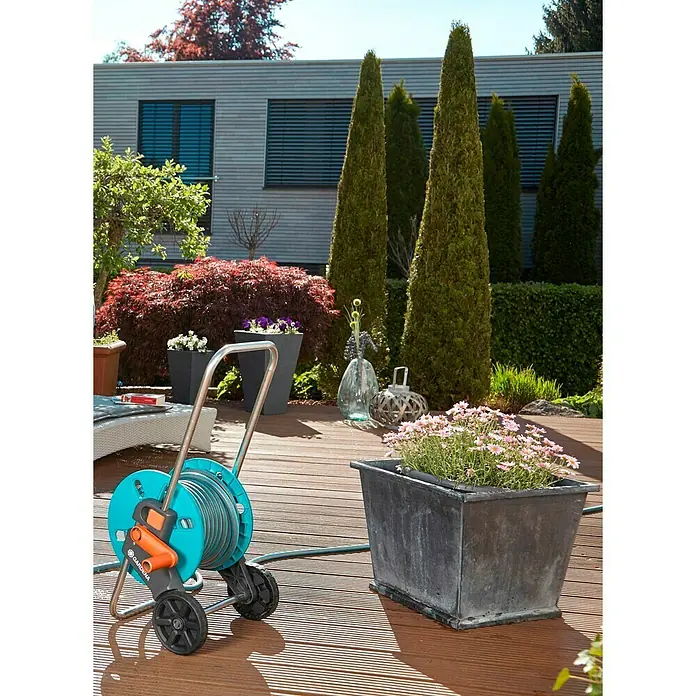 Gardena Schlauchwagen-Set Aquaroll S - Kunststoff/Metall, Schlauchlänge: 20 m
