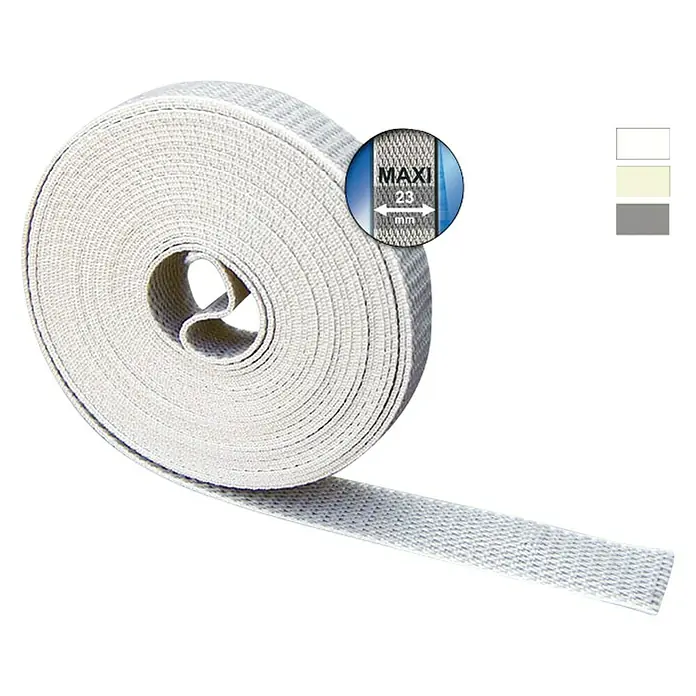 Schellenberg Rollladengurt - Weiß, Länge: 50 m, Gurtbreite: 23 mm - Diagonale Ansicht