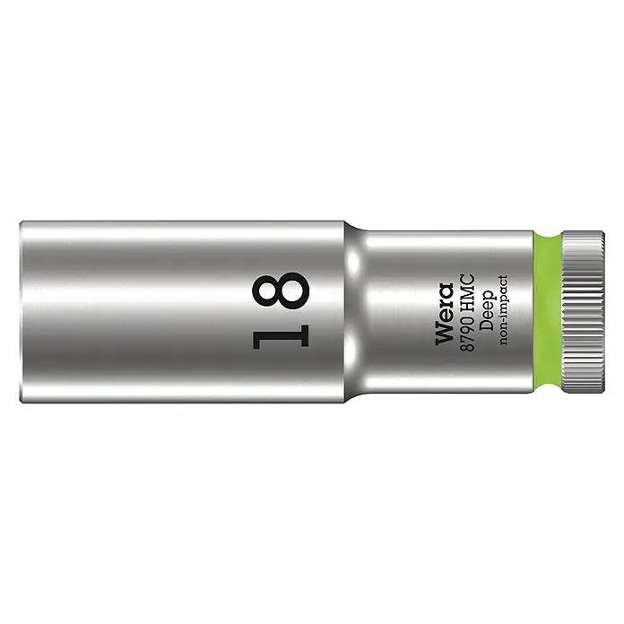 Wera Steckschlüsseleinsatz 8790 HMC - Schlüsselweite: 18 mm, Antriebsgröße: ½″ - Vorderansicht