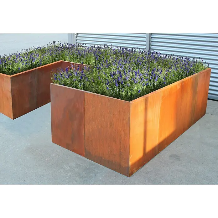 Palatino Hochbeet Urban U-Form - 300 x 200 x 70 cm, Cortenstahl - Anwendungsbeispiel