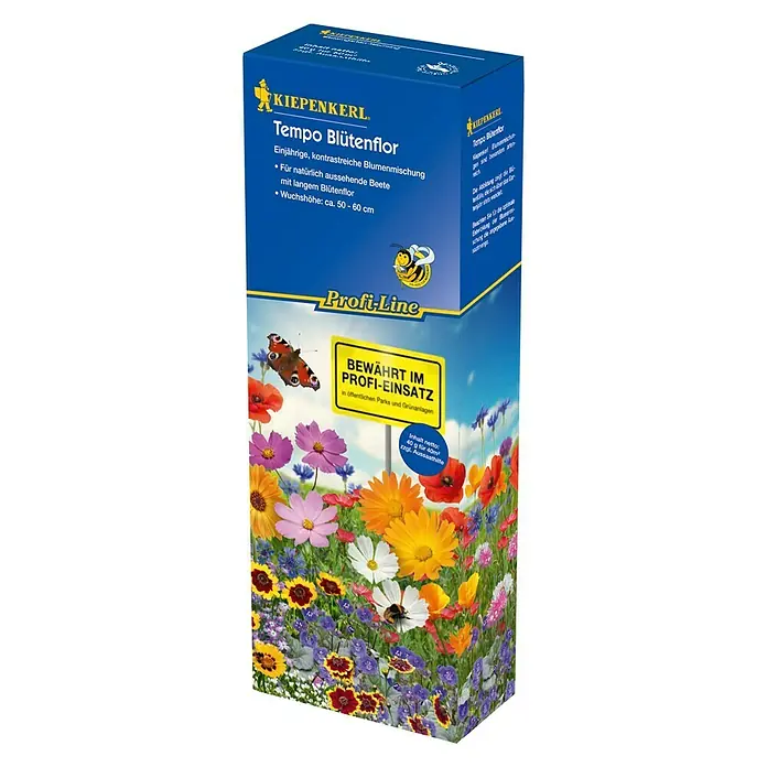 Kiepenkerl Profi-Line Blumensamenmischung - Tempo Blütenflor, Verschiedene Sorten, Blütezeit: Juli, 30 m² - Rechte Seitenansicht