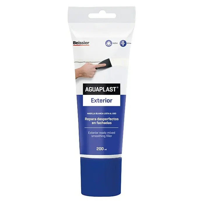Beissier Aguaplast Masilla exterior - Gris claro, 200 ml