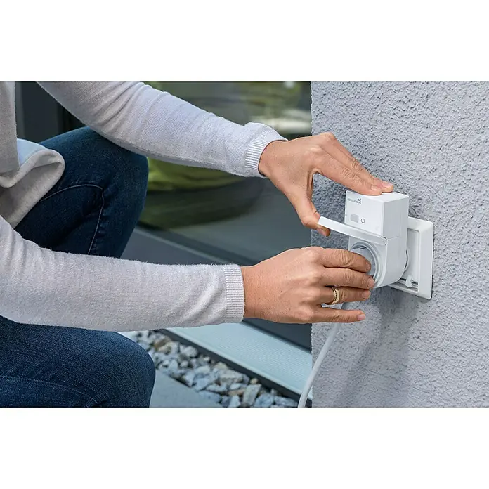 Schellenberg Smart Home Funksteckdose - Außen, Weiß