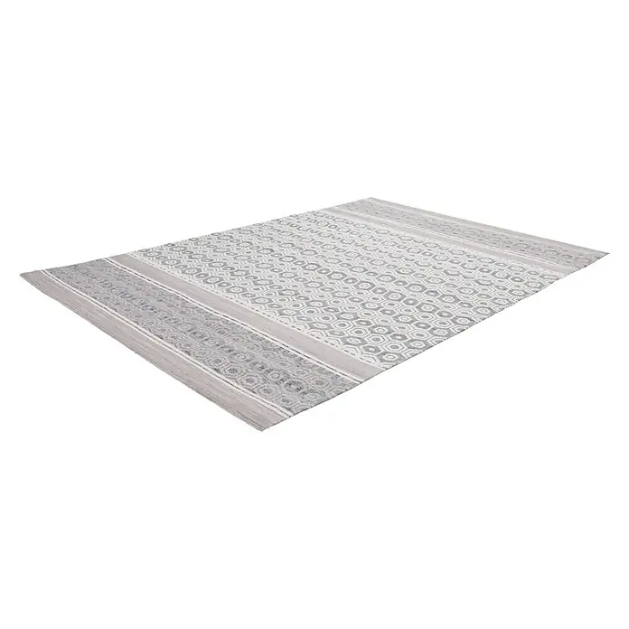 Kayoom Flachgewebeteppich Mirage - Grau, 170 x 120 cm, 80 % Wolle, 20 % Viskose - Stimmungsaufnahme