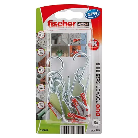 Fischer Duopower Dübel-Set 5 x 25 RH K