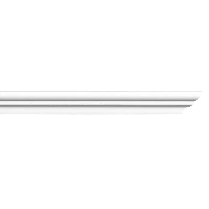 Zierprofil Modern E 6 - 200 cm x 40 mm x 5 cm, Polystyrol XPS - Vorderansicht