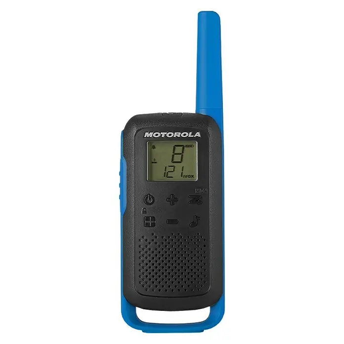 Motorola Solutions Walkie talkie Talkabout T62 - Prekrivanje: 8 km, Plava-crna - Detaljan prikaz