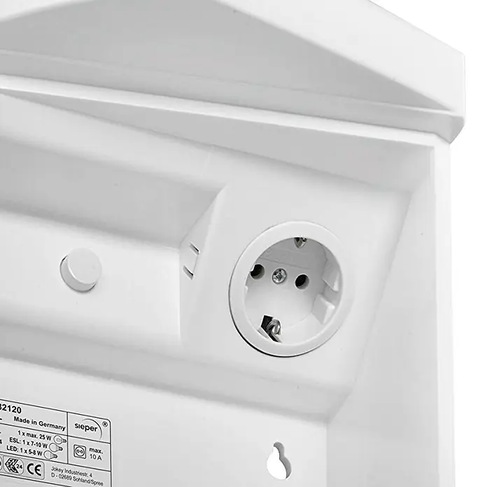 Sieper Spiegelschrank Chico GL - B x H: 62 x 52,6 cm, Mit Beleuchtung, Kunststoff, Weiß - Detailaufnahme
