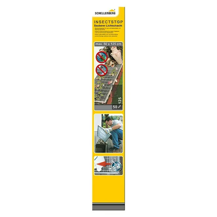 Schellenberg Lichtschachtabdeckung - B x H: 60 x 135 cm, Aluminium - Vorderansicht