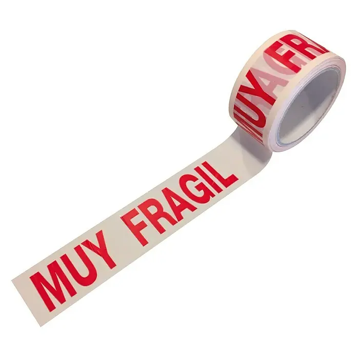 Cinta de embalaje "Muy Frágil" - Blanco, L x An: 66 m x 50 mm