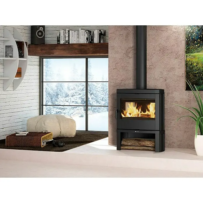 La Nordica Kaminofen Jennifer - 7,5 kW, Raumheizvermögen: 215 m³, Schwarz