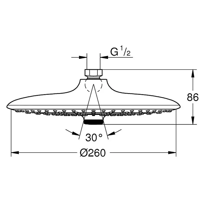 Grohe Kopfbrause Euphoria 260 - Durchmesser: 26 cm, 17 l/min bei 3 bar, Anzahl Funktionen: 3 Stk., Chrom - Stimmungsaufnahme