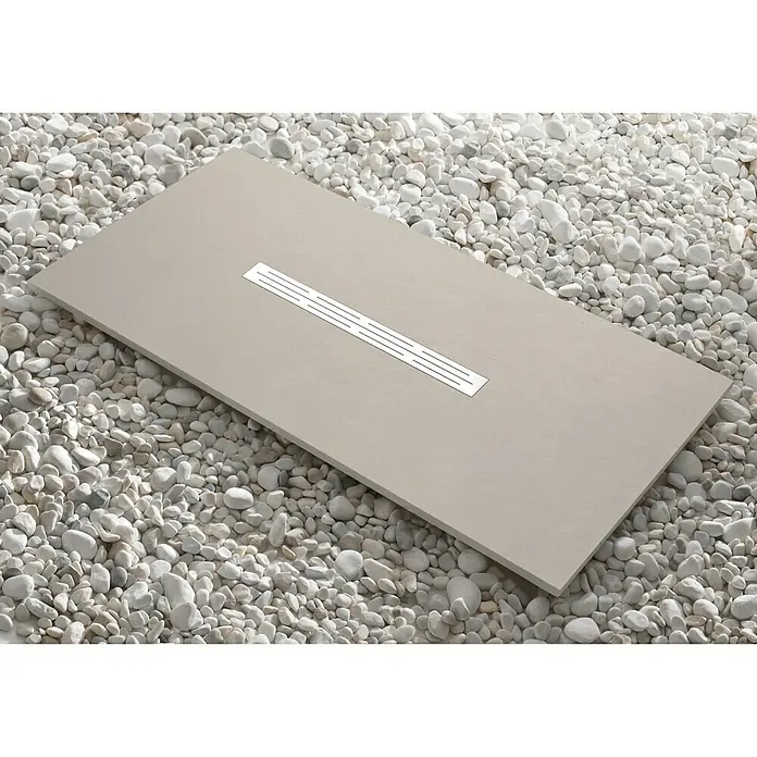 Camargue Plato de ducha Bering - L x An: 70 x 120 cm, Cemento