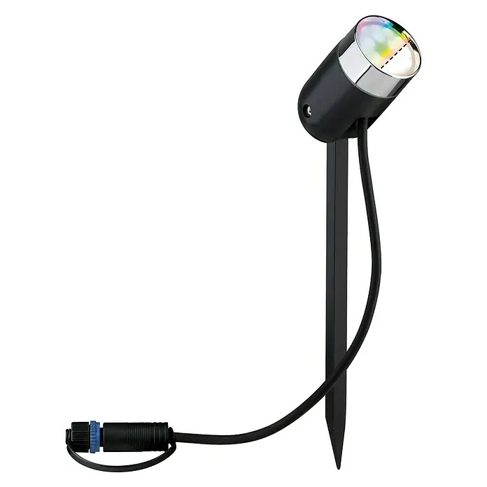 Paulmann Plug & Shine Erdspieß-Strahler Pike - 1-flammig, 4,5 W, Höhe: 22,5 cm, IP44 - Vorderansicht