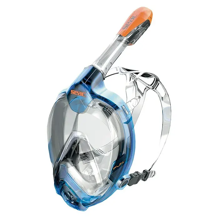 Seac Sub Máscara de Snorkel Fun Junior - XS/S, Policarbonato, Azul/Naranja