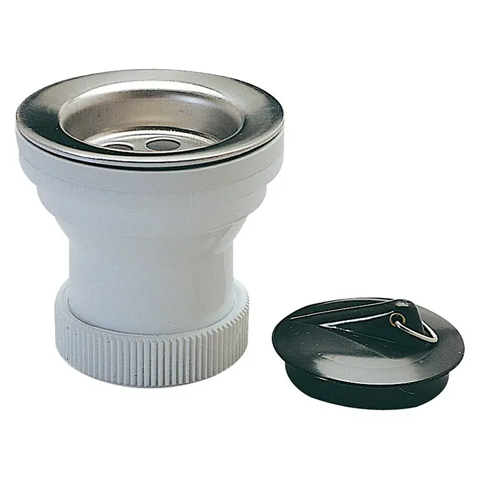 Válvula para fregadero con tapón - Polipropileno, 1½", Apto para: Fregaderos